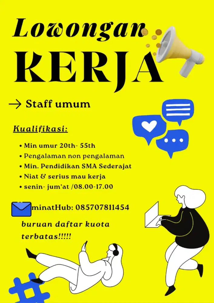 di buka loker segera gaji 2 - 5 jt