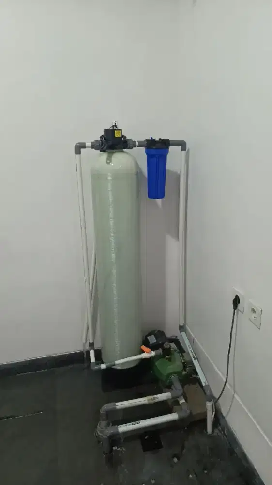 Sepaket sudah tinggal pasang filter penjernih air sumur dan pam