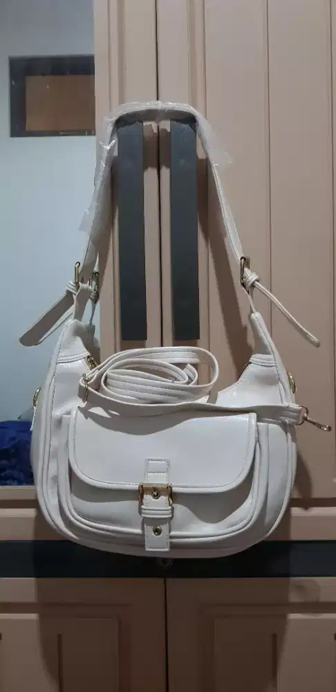 Tas tote pocket broken white