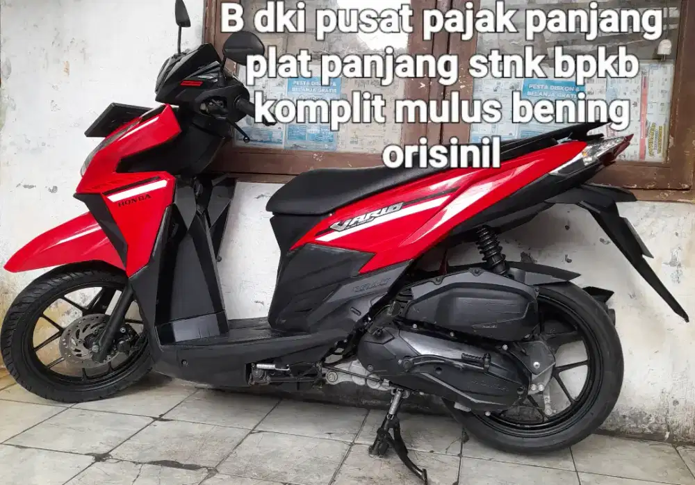 Honda vario 125 LED 2017 cbs iss indailing stop cw asli merah B dki