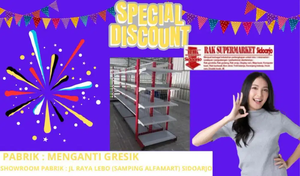 Rak minimarket gondrola  rak depan