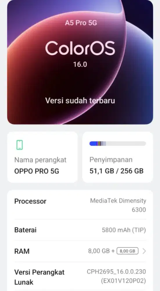 OPPO A5 PRO 5G 8/256