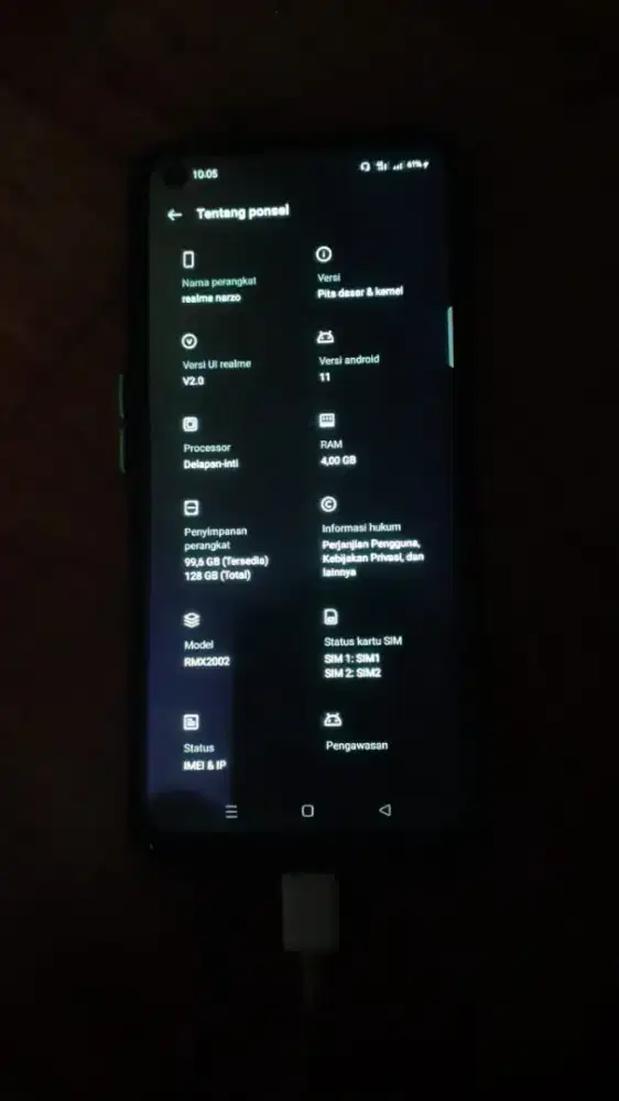 jual hp realme narzo 4/128 hp only resmi