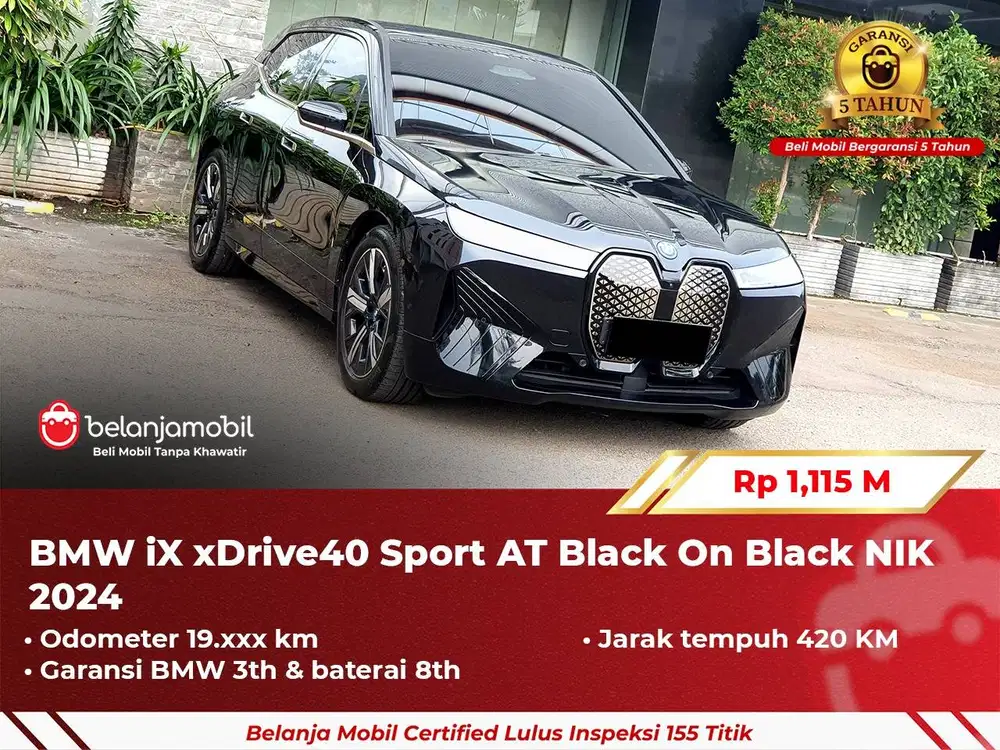 [ GARANSI 5TH ] BMW iX xDrive40 xDrive 40 Sport AT 2024/2025