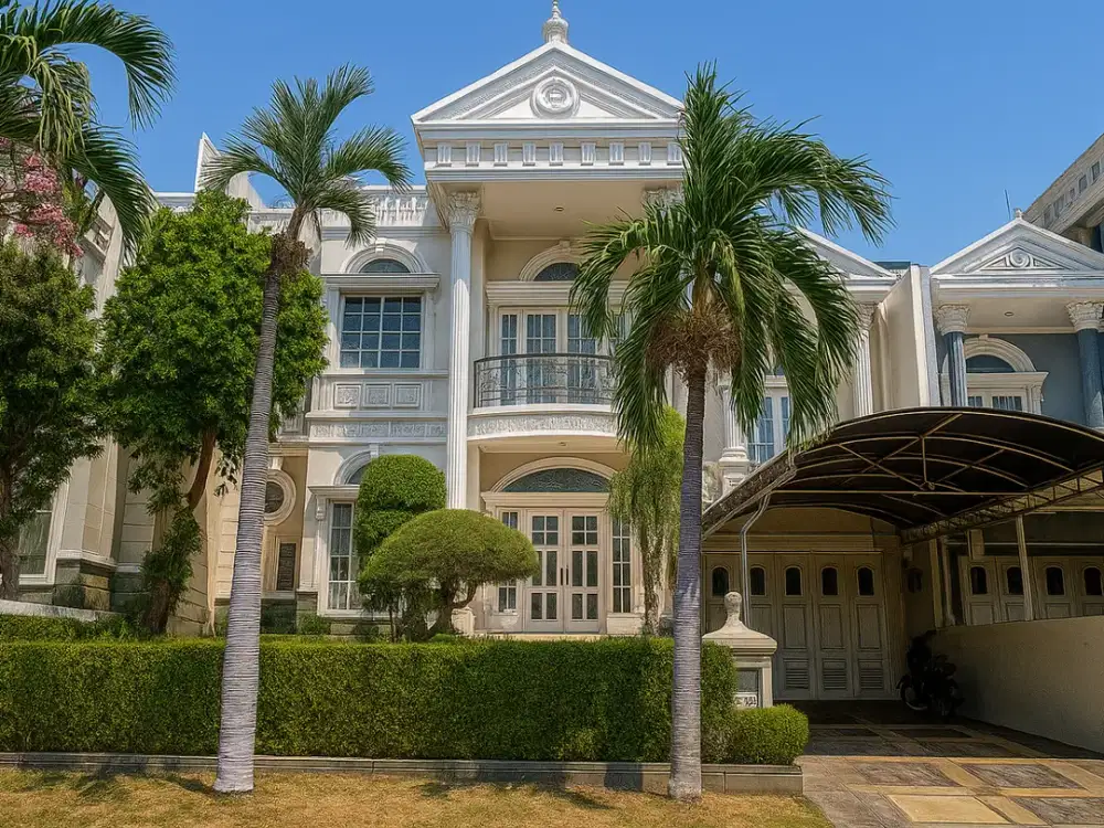 DIJUAL RUMAH MEWAH AMERICAN STYLE CITRALAND SURABAYA BARAT CLUSTER DEPAN