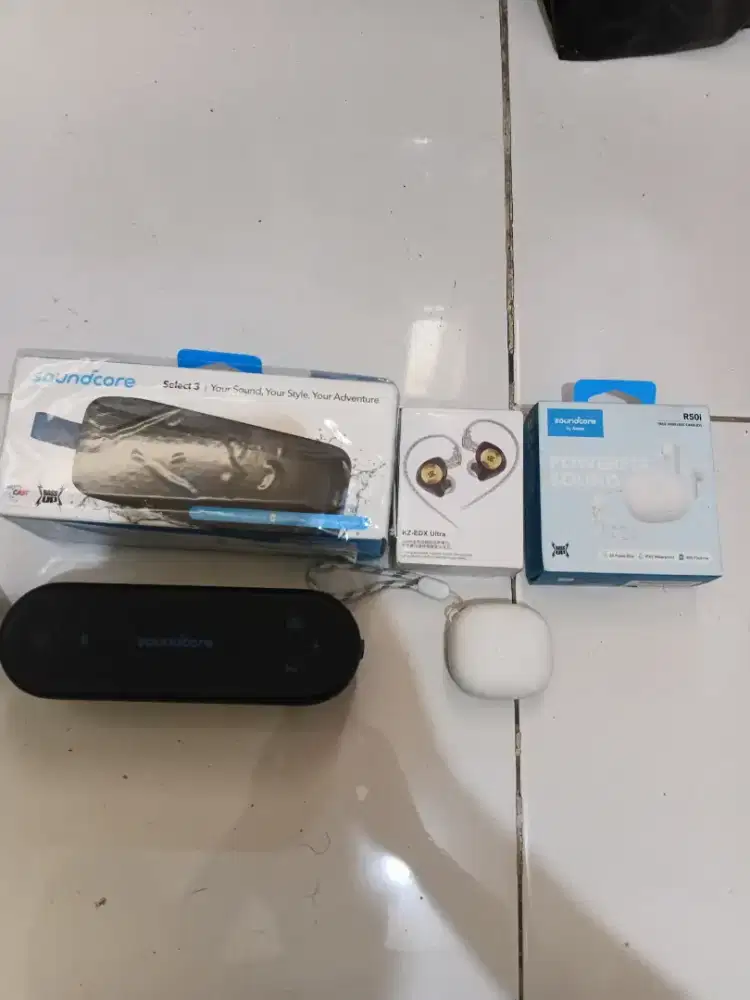 Soundcore select 3 outdoor + tws soindcore r50i + iem kz edx ultra.