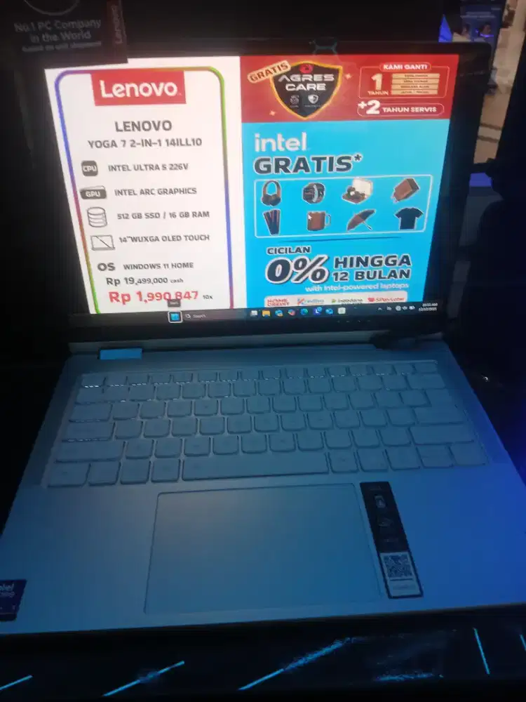 Promo cicilan Laptop Lenovo yoga 2 in 1 ram 16gb ssd 512