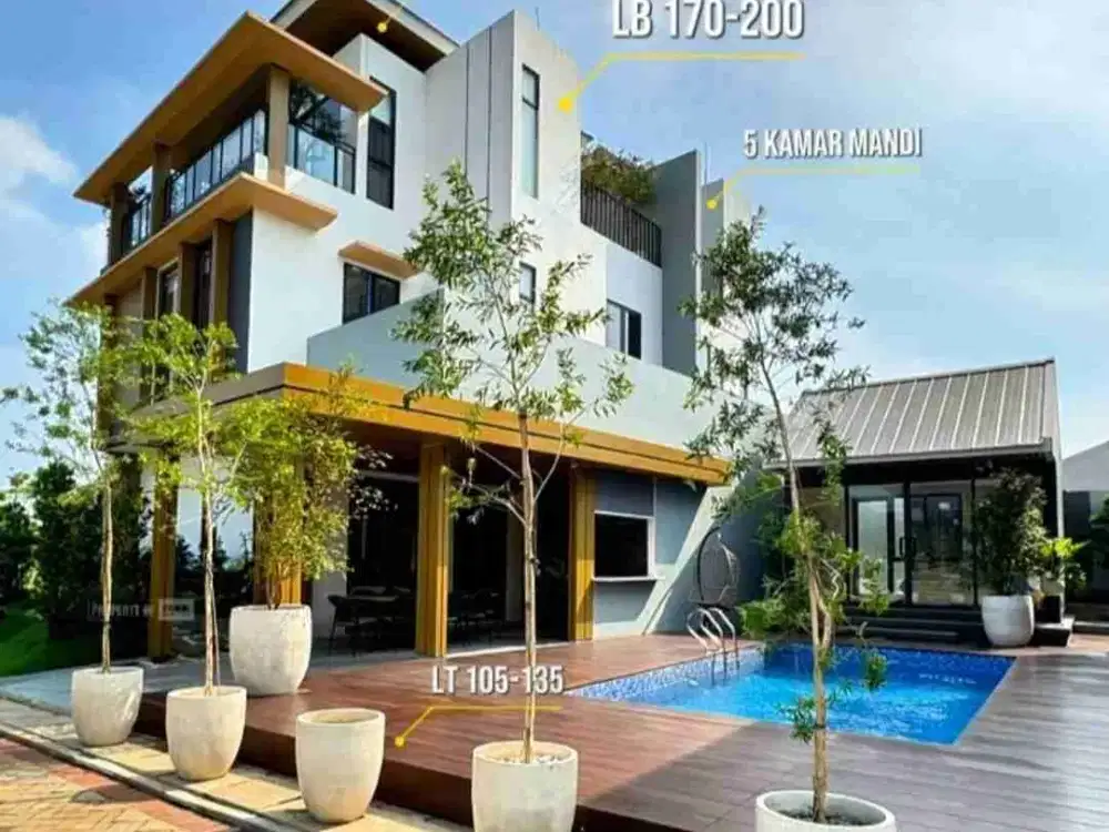 3lt private kolam renang bisa cicil ke Developer