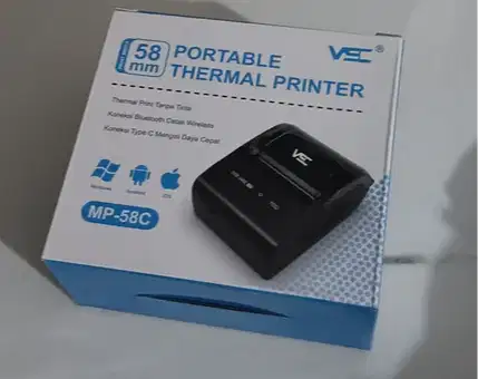 printer mobile thermal bluetooth 58mm VSC 58C Black cetak struk