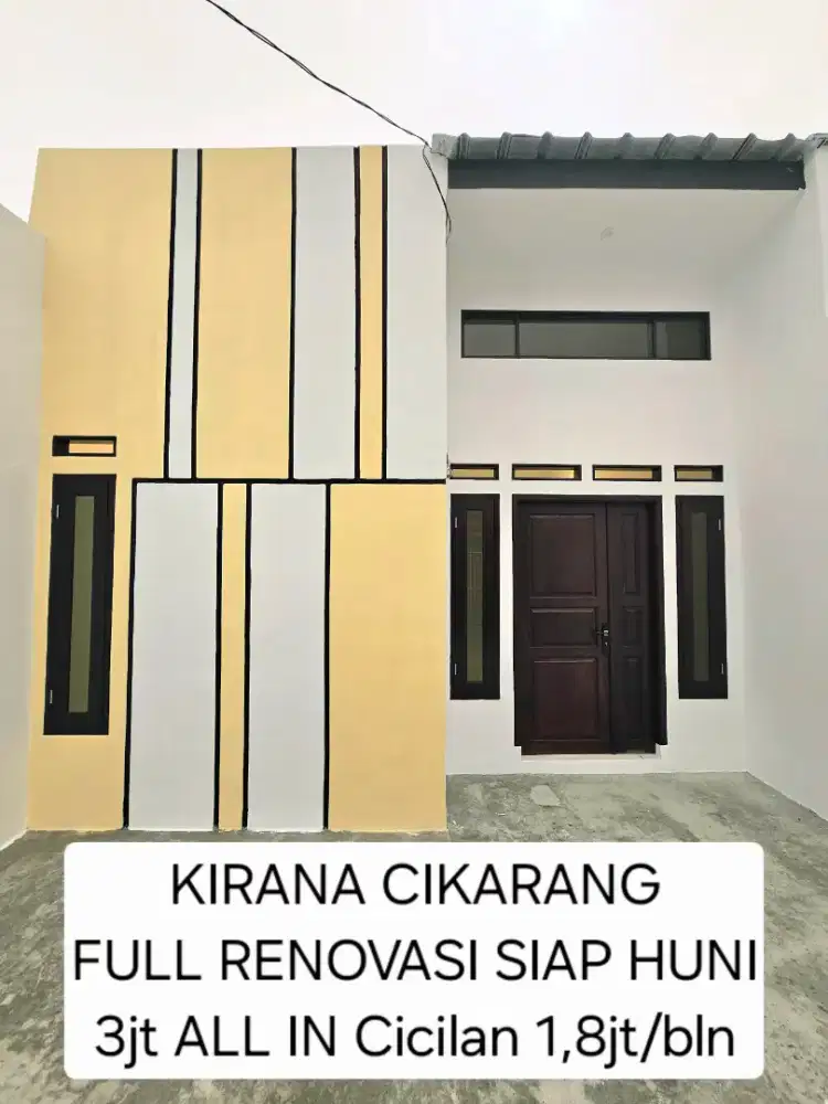 RUMAH FULL RENOVASI BEBAS BANJIR KIRANA DEKAT STASIUN METLAND CIBITUNG