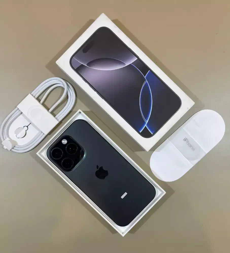 Jual iPhone 16 Pro iBox Warna Black 256GB Pemakaian Pribadi