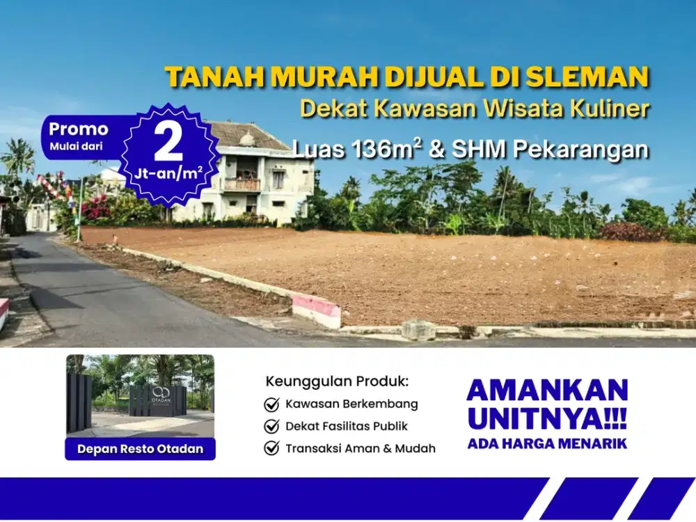 Tanah Cocok Kost Ekslusif, Dekat Kampus UII
