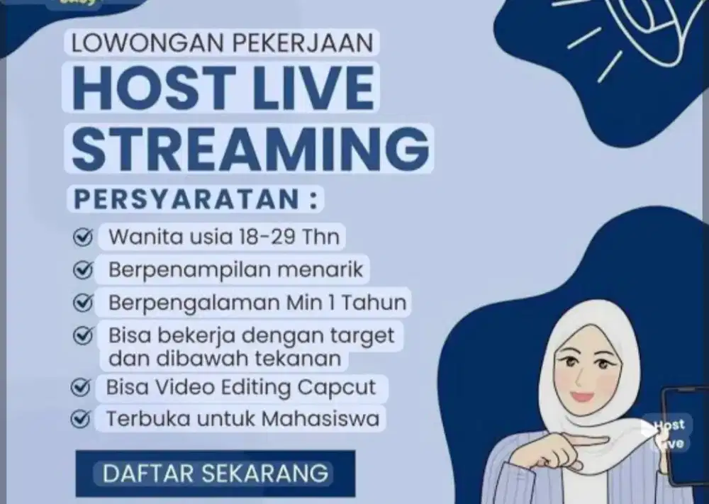 Lowongan Host Live Streaming