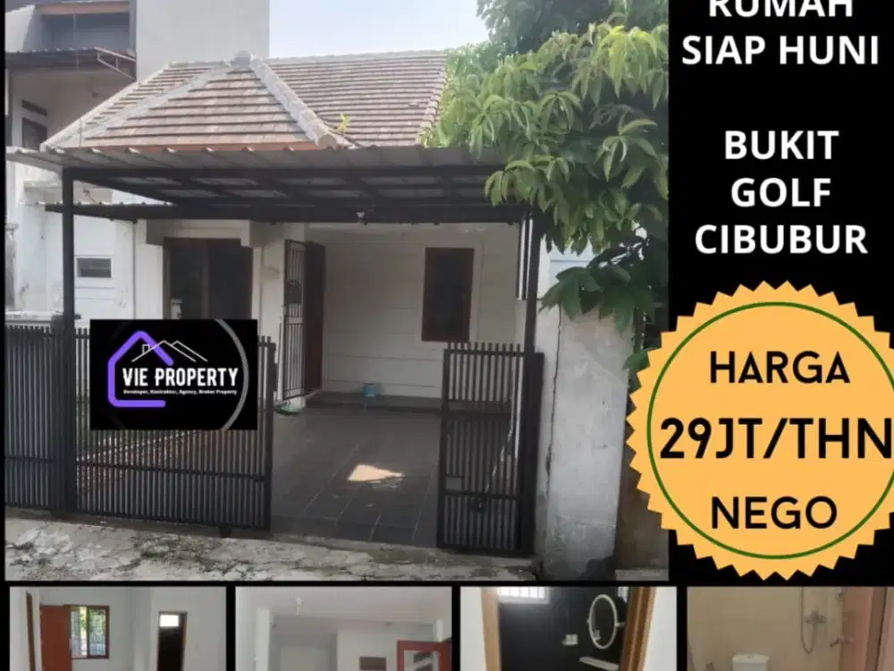 DISEWAKAN RUMAH SIAP HUNI DI BUKIT GOLF CIBUBUR
