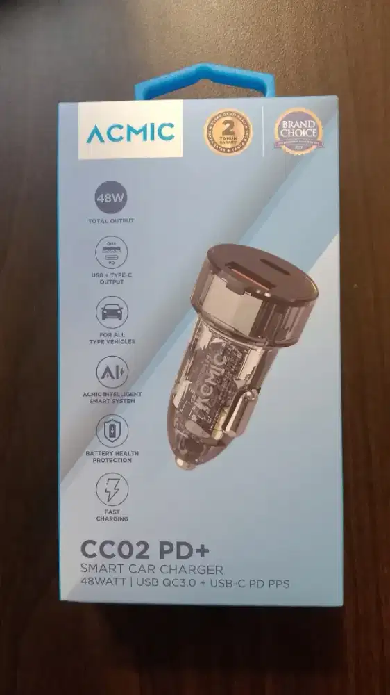 ACMIC CC02 PD+ 48W Type C + USB Car Charger Fast Charging