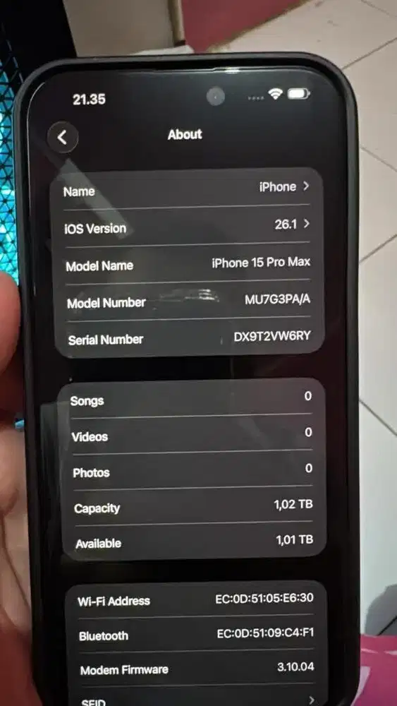 iPhone 15 Pro Max 1 TB Hitam