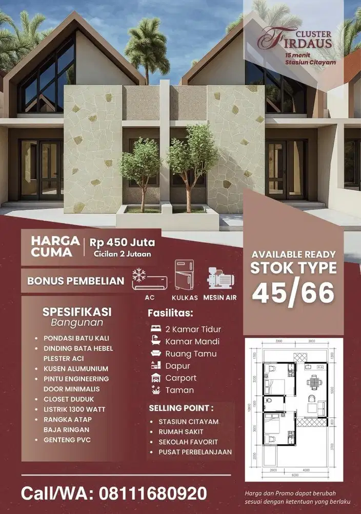 Rumah Baru Bisa KPR di Citayam