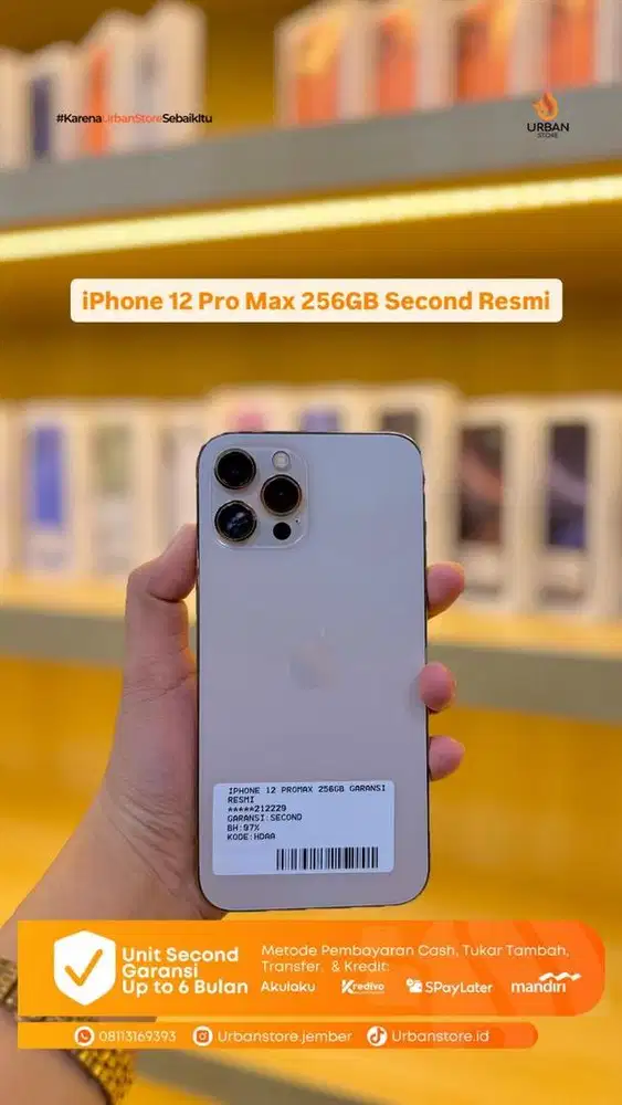 IPHONE 12 PRO MAX 256GB SECONE RESMI
