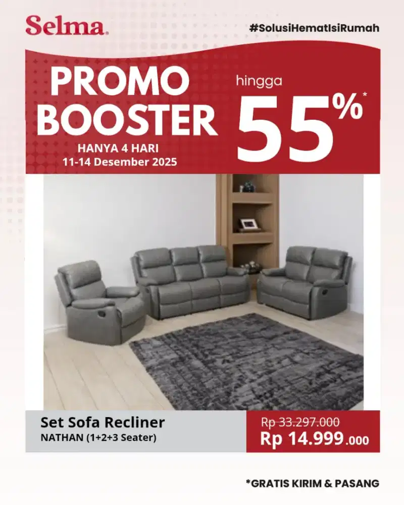 Set Sofa Recliner NATHAN (1+2+3 Seater)