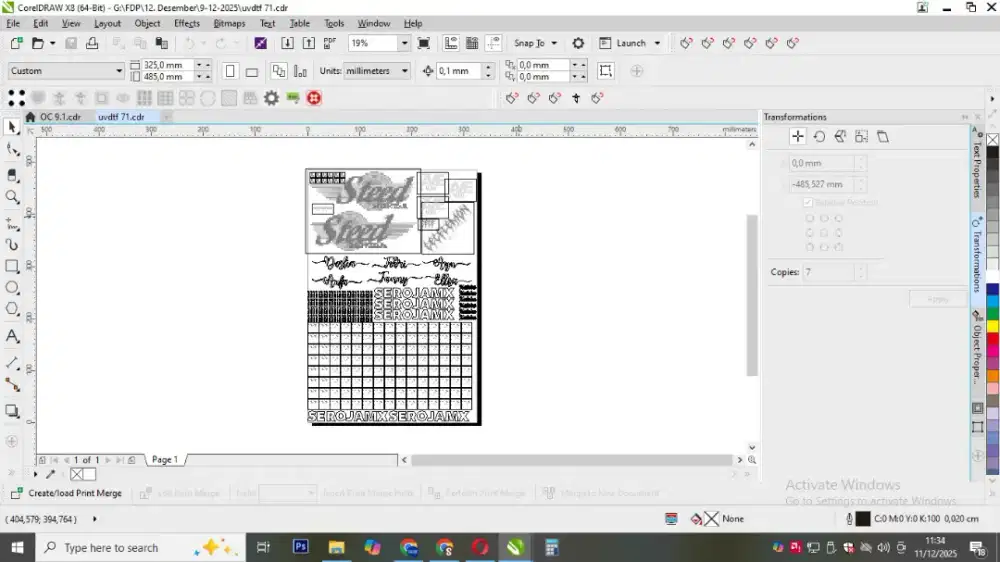 LOWONGAN DESIGNER COREL STICKER
