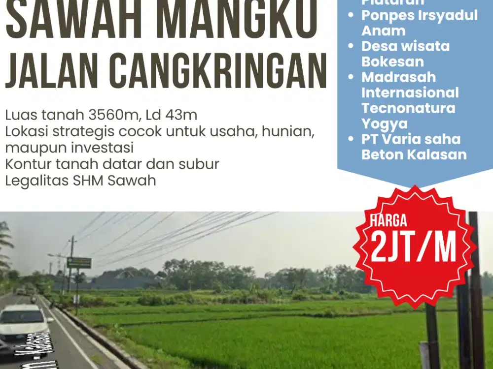SAWAH STRATEGIS MANGKU JALAN CANGKRINGAN, SLEMAN