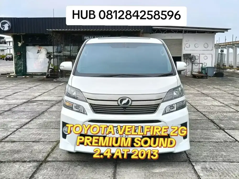 TOYOTA VELLFIRE ZG PREMIUM SOUND 2.4 AT 2013/KM105RB/PAJAK 2-2026