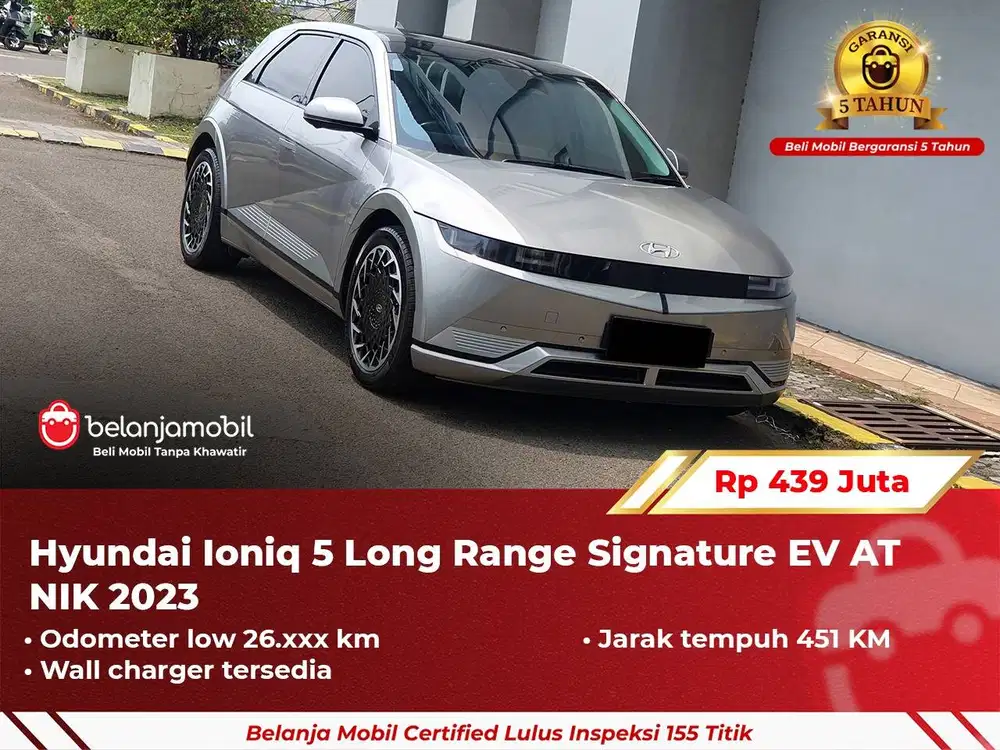 [ GARANSI 5TH ] Hyundai Ioniq 5 Long Range Signature EV AT 2023 2024