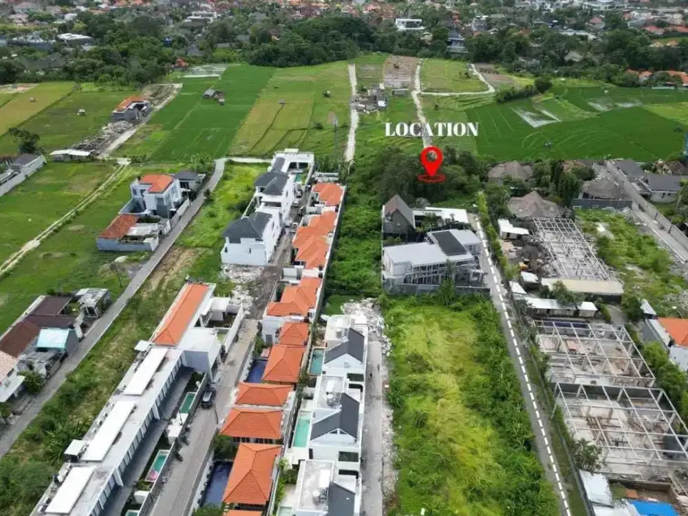 Jual Tanah View Sawah Di Umalas Bumbak Kerobokan Badung Bali. Dekat Ke Seminyak Kuta Bali, Canggu Bali.