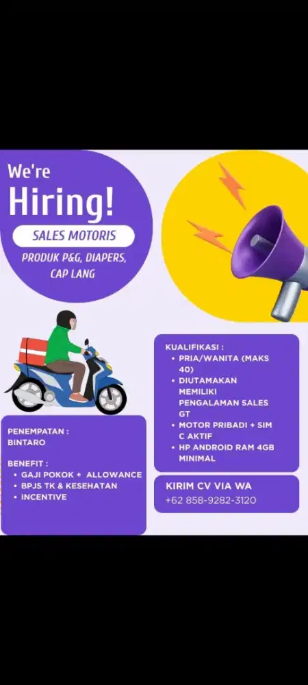 LOKER SALES BINTARO
