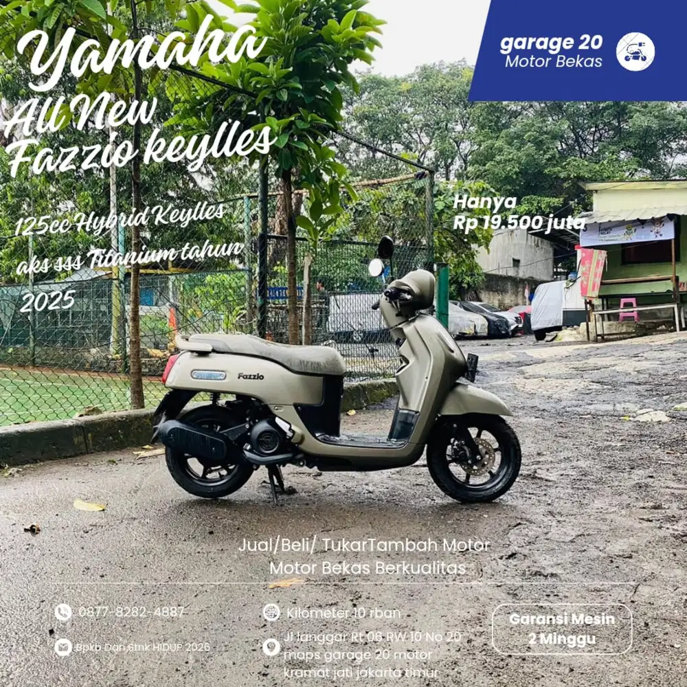 Yamaha All New Fazzio 125cc Lux Titanium Hybrid Aks SSS Tahun 2025