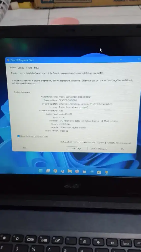 laptop acer aspire 3