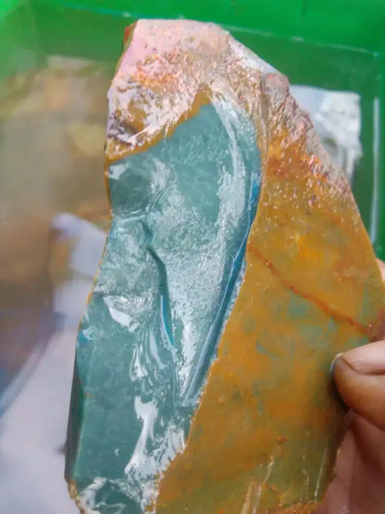 Bongkahan Batu giok hijau