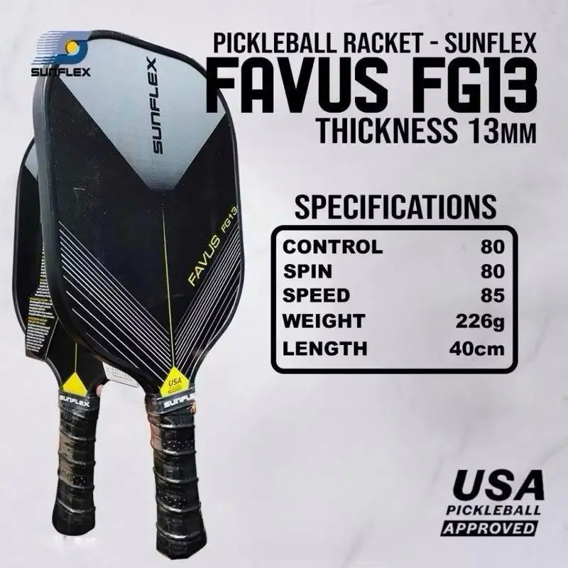Raket Pickleball Tenis SUNFLEX FAVUS FG13 Original