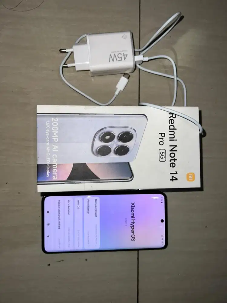 Xiaomi redmi note 14 pro 5g 8/256 fullset garansi on