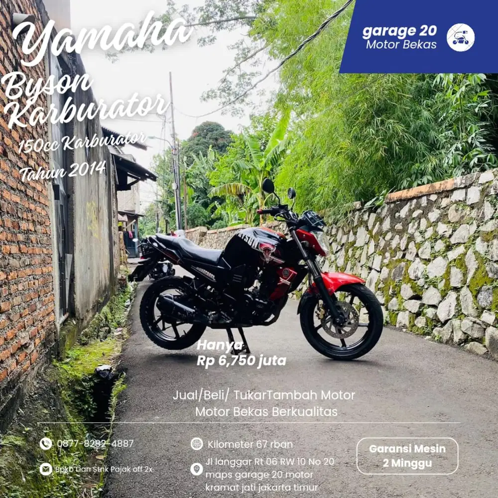 Yamaha Byson 150cc karburator Tahun 2014