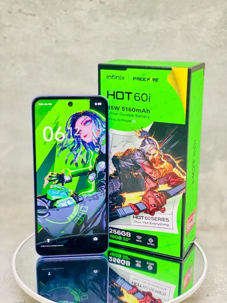 INFINIX HOT 60i RAM 16 (8+8/256) GARANSI RESMI OKTOBER 2026 FULLSET