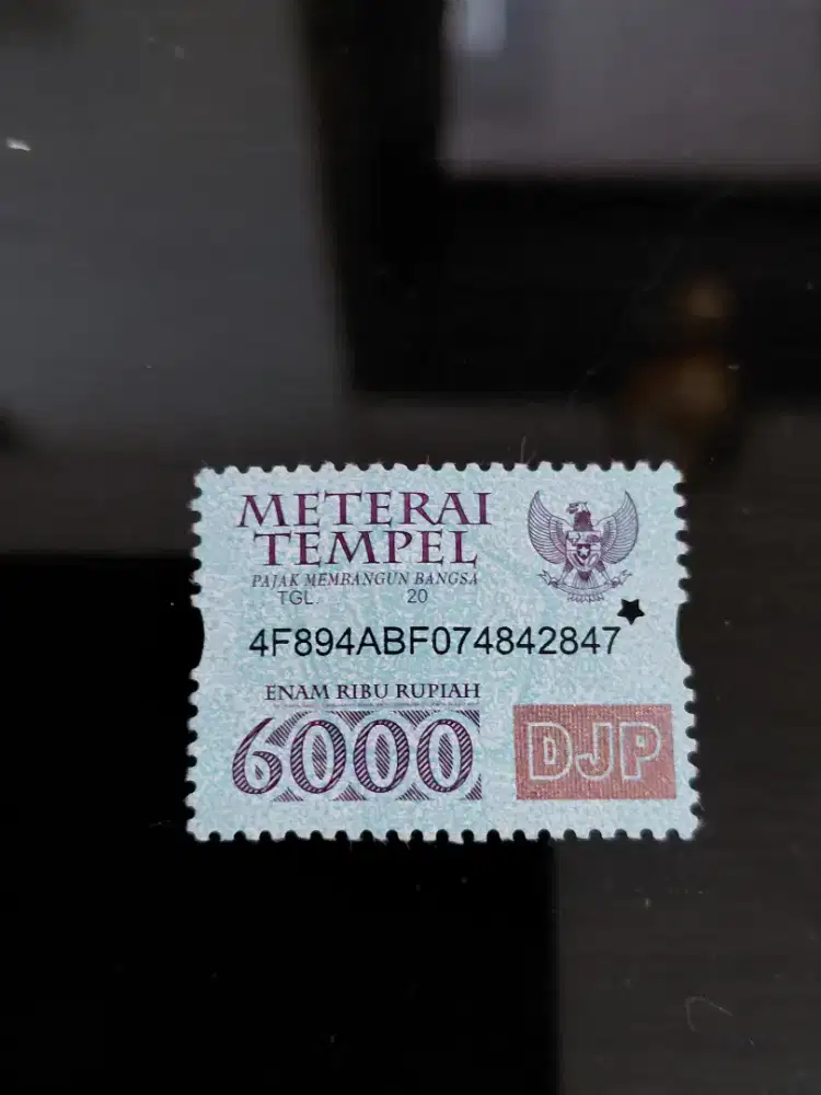 Materai/ meterai/ benda pos perangko 6000
