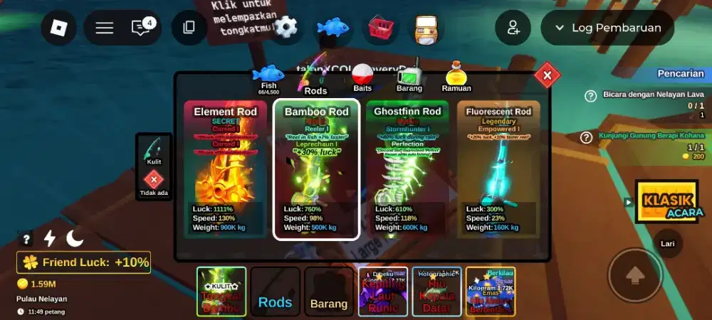 AKUN POLOS ROBLOX Fishit  LOG ID PW