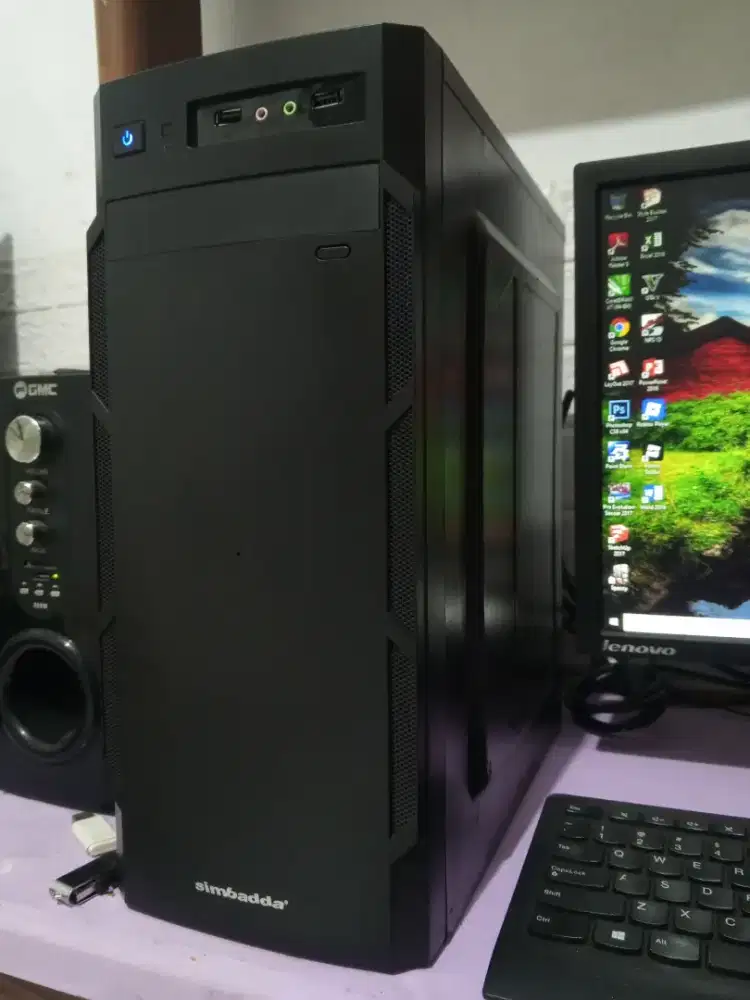 Pc cpu gaming dan editing/ intel i5 + ram 12gb + vga 2gb..cpu only