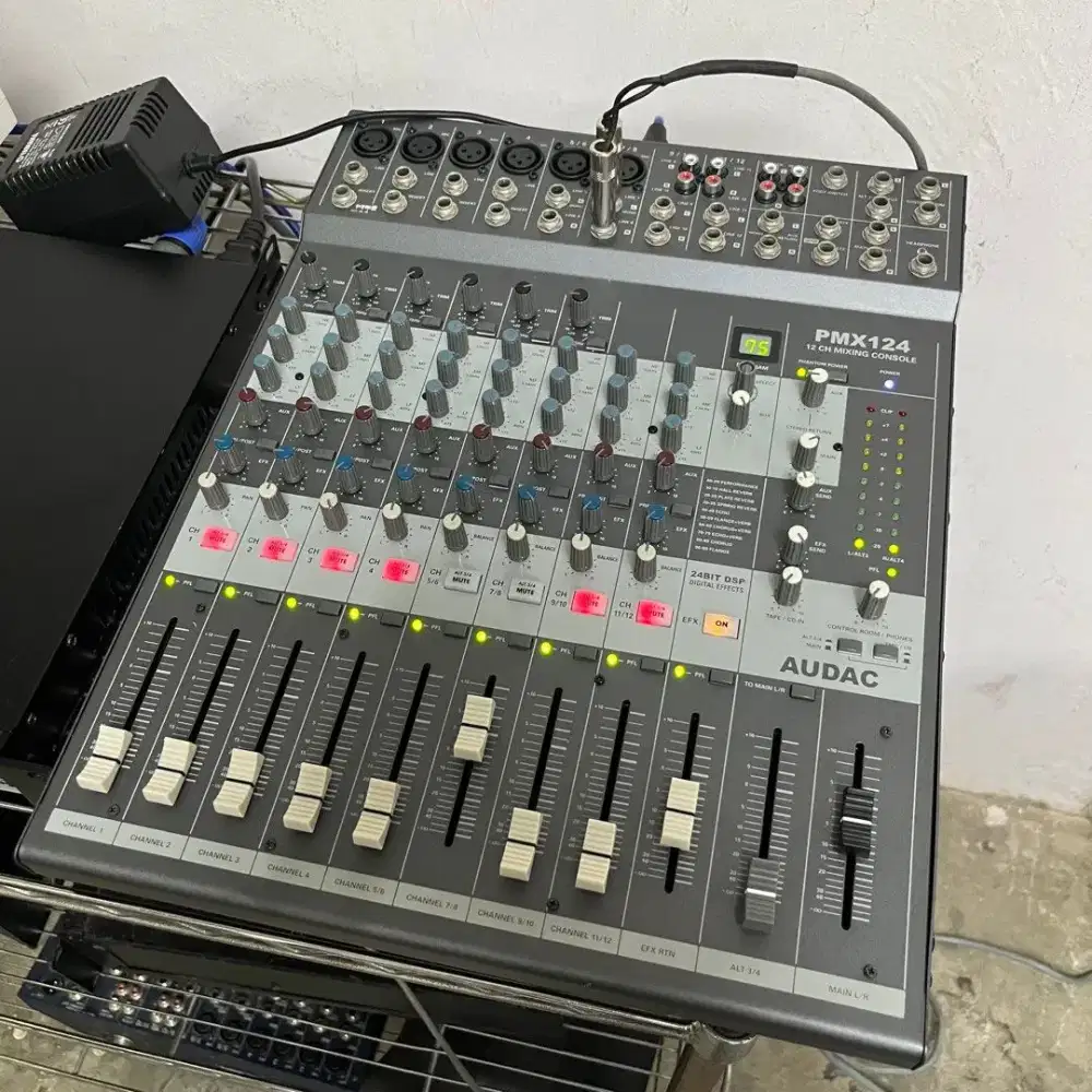 Audac PMX124 12 Channel Mixer Mixing Alat Audio