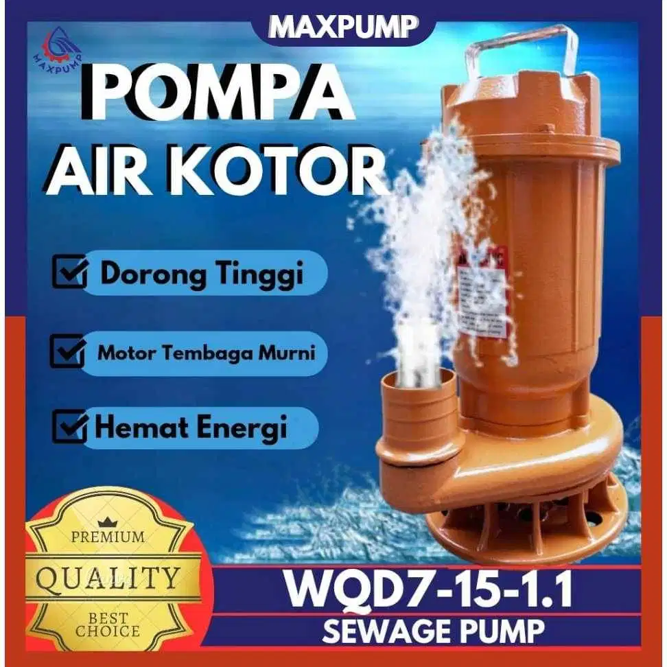 MAXPUMP Pompa Celup Air Kotor WQ Sewage Pump 1.5Hp 2 Submersible Pump