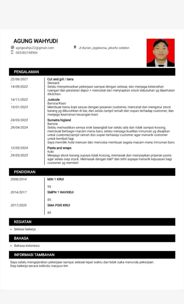 Info loke untuk laki laki