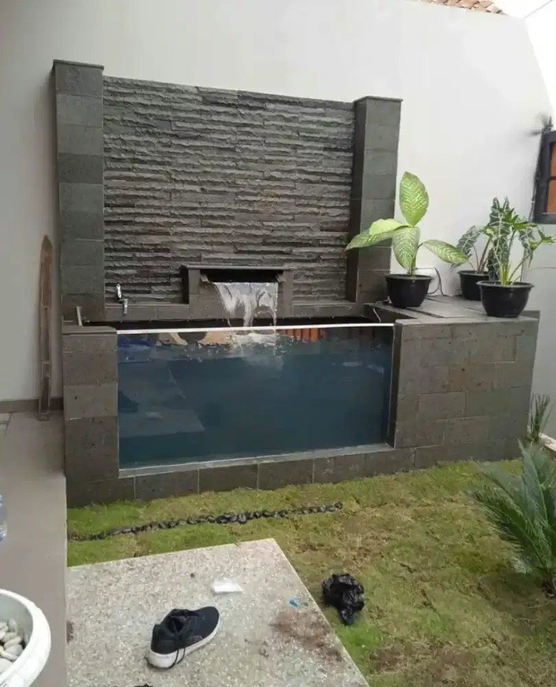 kolam minimalis ikan koi