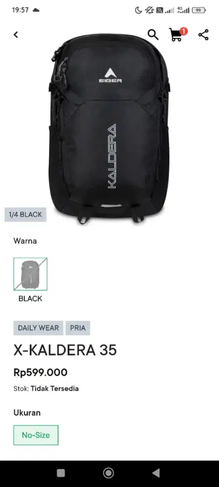 TAS BEKAS EIGER KALDERA