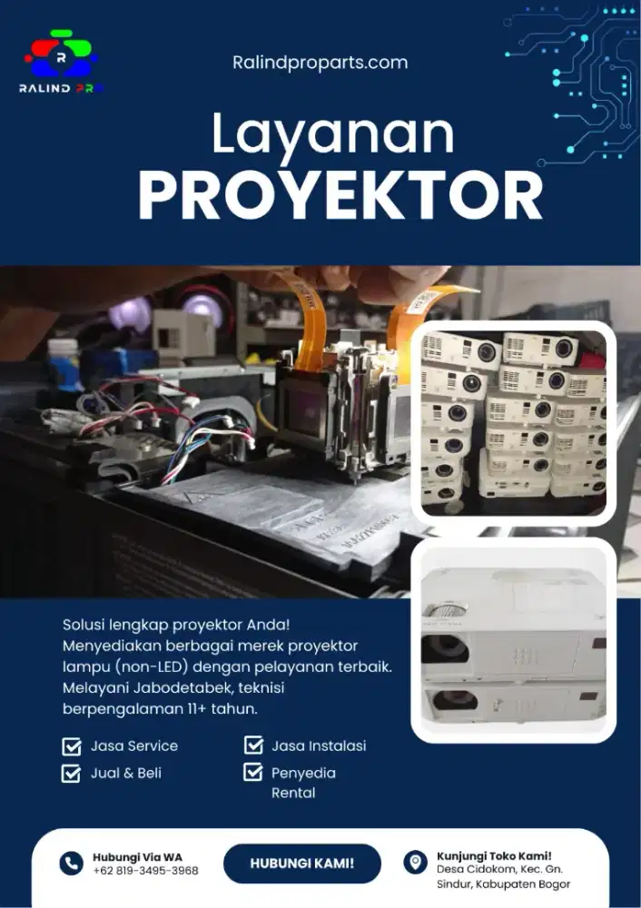 Proyektor Bekas Bergaransi || Ralindproparts