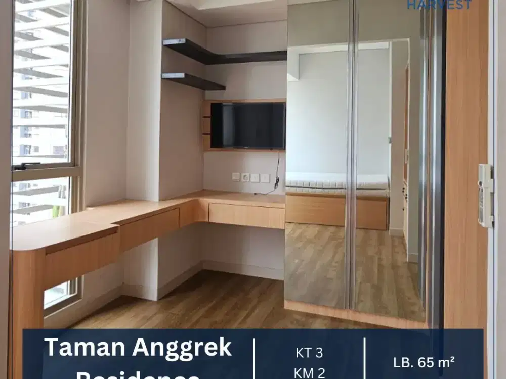 DIJUAL MURAH TAMAN ANGGREK RESIDENCE TOWER F 3BR FULL FURNISHED JAKARTA BARAT