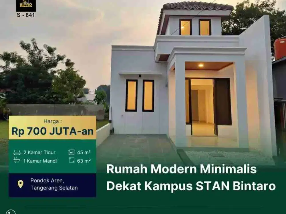 Rumah Modern Konsep Cyling Tinggi Harga Ekonomis di Cheger Bintaro