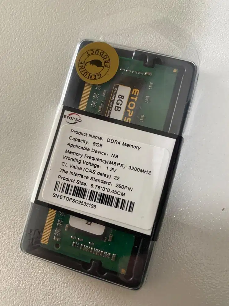 Ram Sodim 8gb ddr4 3200