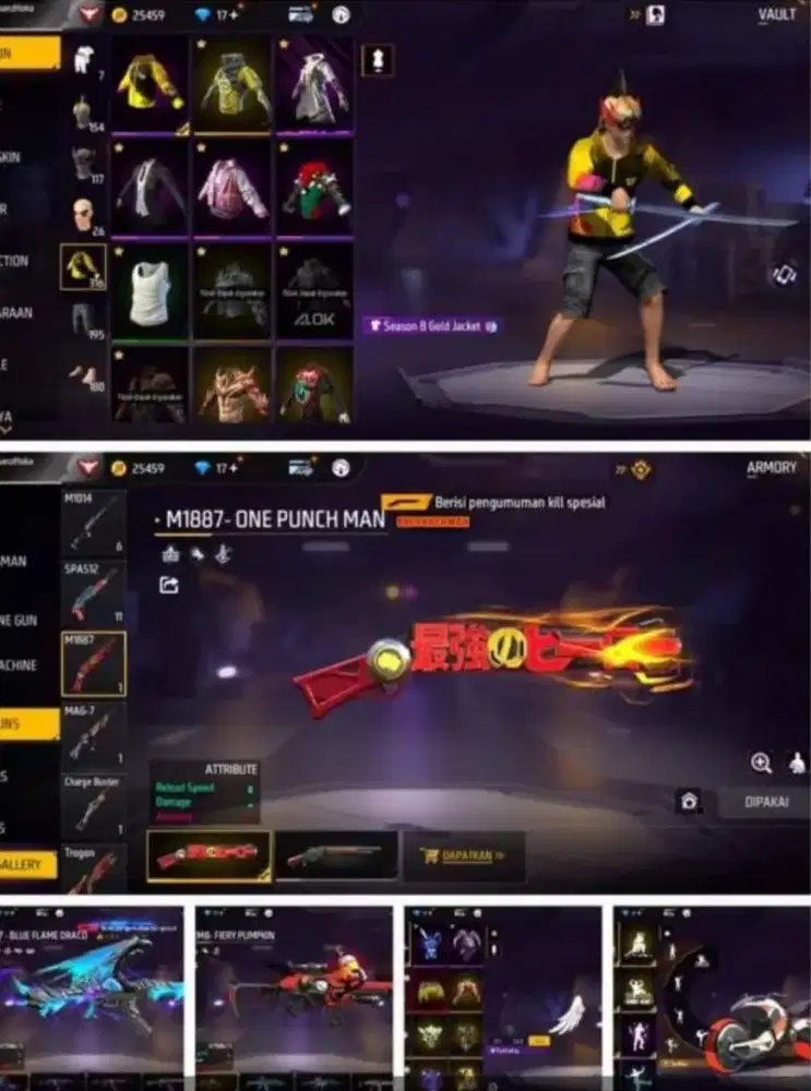 JUAL BELI AKUN FF AMAN AMANAH TERPERCAYA PROSES CEPAT