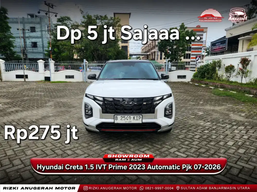 Dp 5jt Hyundai Creta 1.5 IVT Prime 2023 Automatic Pjk 07-2026